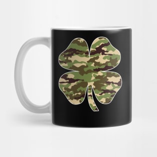 Vintage Camouflage Irish Shamrock Lucky Four-leaf Clover St Patrick's Day Mug